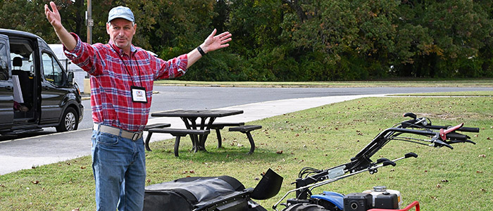 A workshop on small engines is held at the 22nd annual Small Farm Conference.