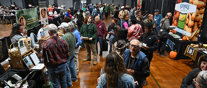 Attendees check out the vendors at the 22nd annual Small Farm Conference.