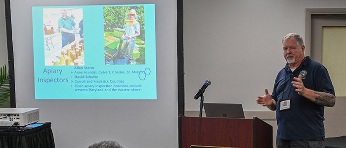 A bees expert holds a workshop during the 22nd annual Small Farm Conference.