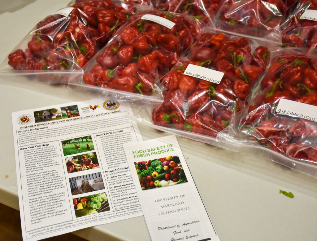 Packages of Scotch Bonnet Peppers.