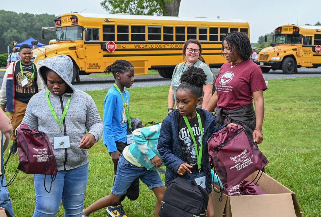 Students experience agricultural activities during the annual AgVenture.