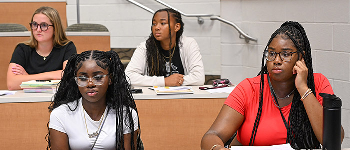 Students inside classroom on the University of Maryland Eastern Shore campus.