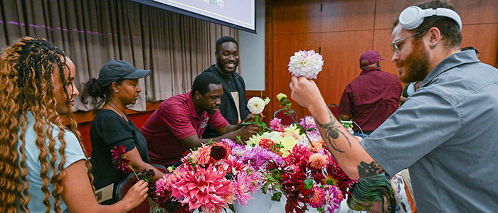 Student clubs and organizations participate in the SANS First Look Fair Thursday, Sept. 18, 2025 on the campus of the University of Maryland Eastern Shore.