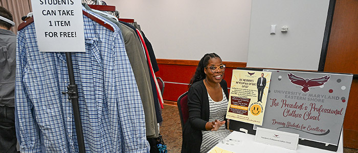 Student clubs and organizations participate in the SANS First Look Fair Thursday, Sept. 18, 2025 on the campus of the University of Maryland Eastern Shore.
