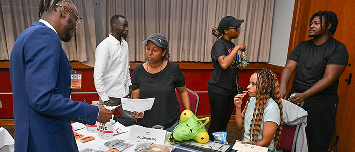 Student clubs and organizations participate in the SANS First Look Fair Thursday, Sept. 18, 2025 on the campus of the University of Maryland Eastern Shore.
