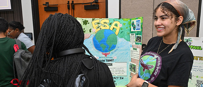 Student clubs and organizations participate in the SANS First Look Fair Thursday, Sept. 18, 2025 on the campus of the University of Maryland Eastern Shore.