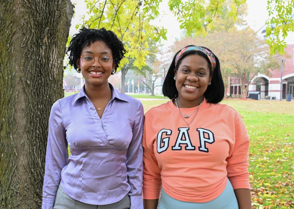 University of Maryland Eastern Shore juniors Amari Christopher, left, and Jazmin Bright.