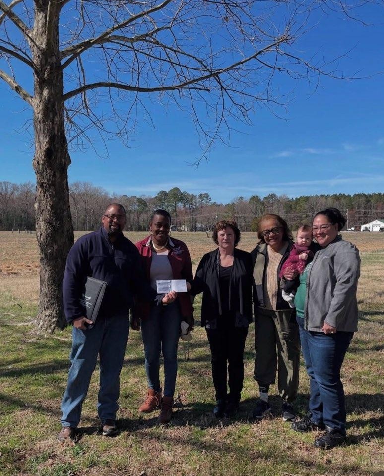UMES Extension representatives accept a $20,000 donation from Welburn Management representatives for establishing a  farm incubator training program on the Delmarva Peninsula.