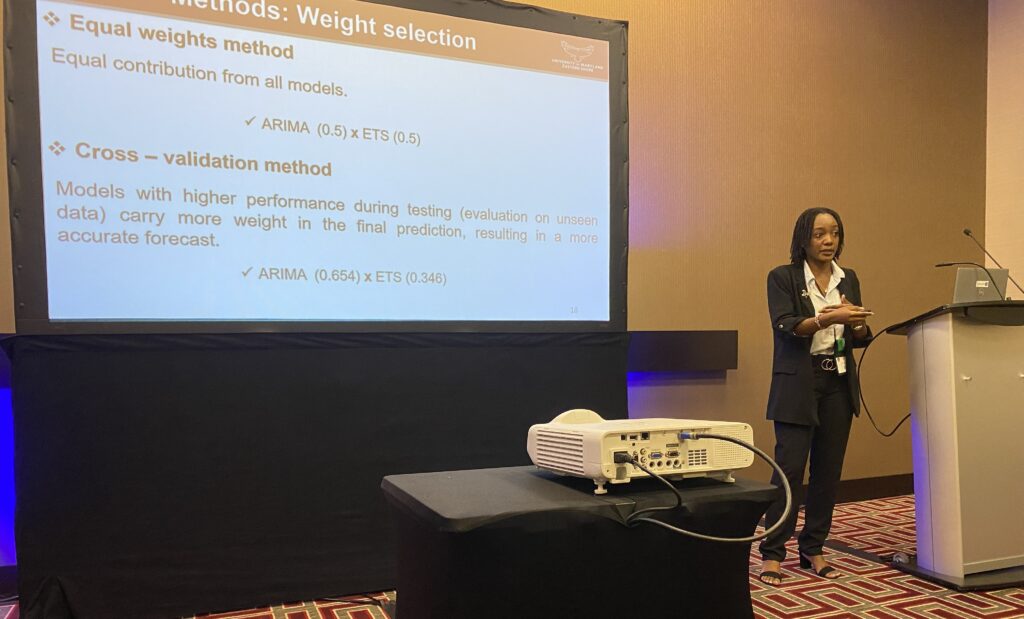 UMES graduate student Lucy Njoroge presents her research during an oral presentation at the 2026 ARD Symposium in New Orleans, from March 28-31.