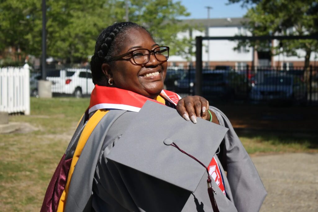 Aubrey Spence will receive her master’s degree on May 15.
