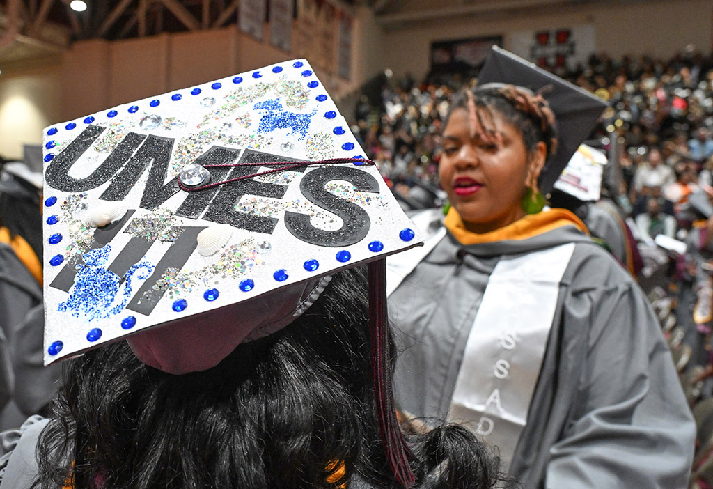 Graduates file in during the 139th Spring Commencement.