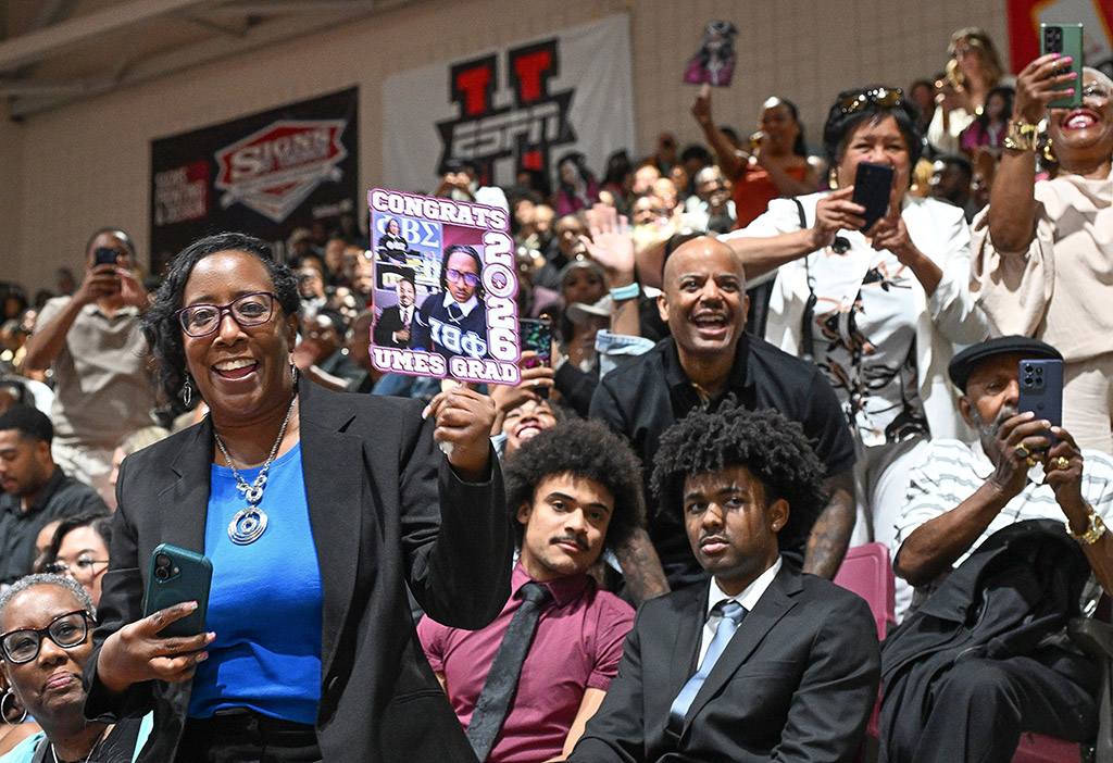 Families cheer for the fresh graduates at the UMES 139th Spring Commencement.