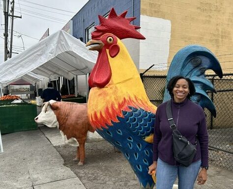 Dr. Chrislyn Nicholson (UMES Class of  2000) is pictured at the live bird market in San Francisco.