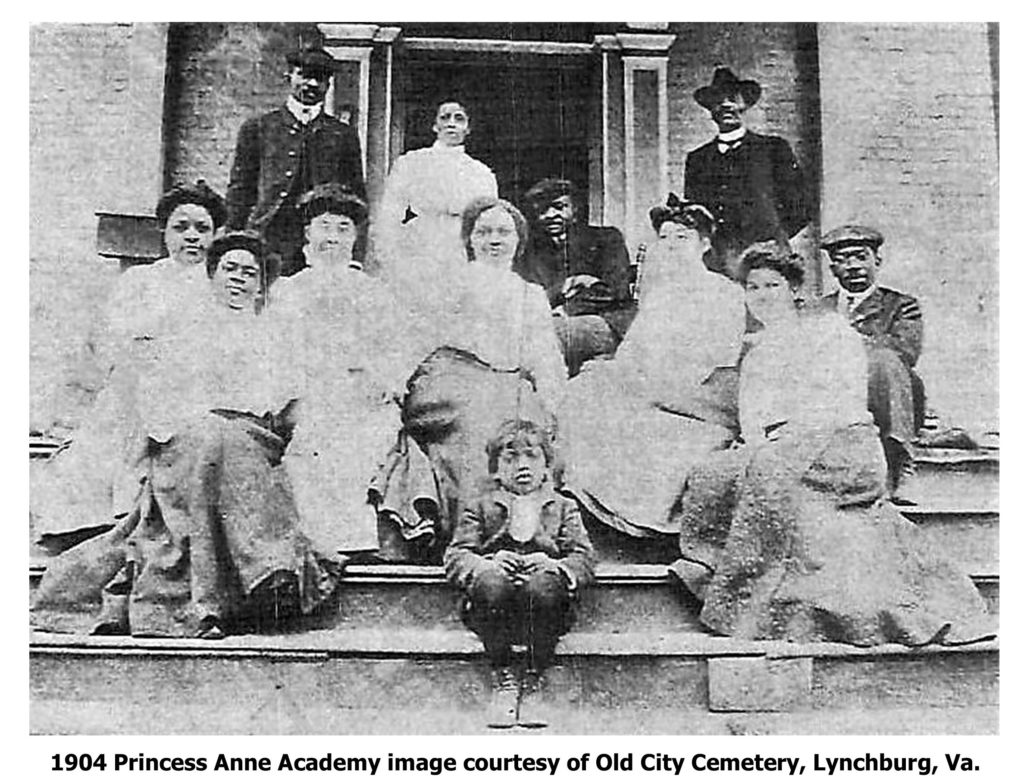 1904 Princess Anne Academy, image courtesy of Old City Cemetery, Lynchburg, VA.