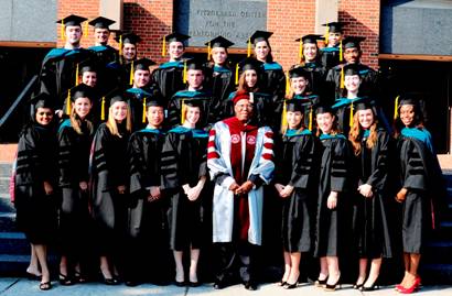 A doctoral physical therapy graduating class. 