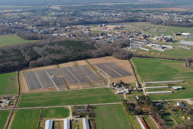 The solar farm at UMES, established in 2011